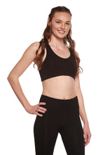 Load image into Gallery viewer, New Women's Bamboo Padded Sports Bra in Black
