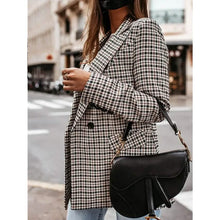 Load image into Gallery viewer, Women's Blazer Casual Jacket Long Sleeve Plaid Check Quilted
