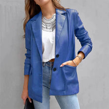 Load image into Gallery viewer, Women's Blazer Warm Breathable Outdoor Office Street Pocket Single Breasted Turndown
