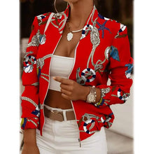 将图片加载到图库查看器，Women's Bomber Jacket Casual

