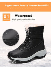 Load image into Gallery viewer, Womens Boots Waterproof Winter Shoes Snow Boots Keep Warm Ankle Winter Boots With Thick Fur Heels Women Ankle Hiking Shoes Waterproof Non Slip Warm Fur Outdoor Boots
