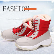 Load image into Gallery viewer, Womens Boots Waterproof Winter Shoes Snow Boots Keep Warm Ankle Winter Boots With Thick Fur Heels Women Ankle Hiking Shoes Waterproof Non Slip Warm Fur Outdoor Boots
