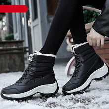 Load image into Gallery viewer, Womens Boots Waterproof Winter Shoes Snow Boots Keep Warm Ankle Winter Boots With Thick Fur Heels Women Ankle Hiking Shoes Waterproof Non Slip Warm Fur Outdoor Boots

