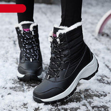 Load image into Gallery viewer, Womens Boots Waterproof Winter Shoes Snow Boots Keep Warm Ankle Winter Boots With Thick Fur Heels Women Ankle Hiking Shoes Waterproof Non Slip Warm Fur Outdoor Boots
