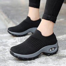 Load image into Gallery viewer, Womens Breathable Sneakers New Mesh Women Shoes Slip-On Air Cushion Casual Walking Shoes Lightweight Breathable Mesh Athletic Running Shoes Fashion Slip-on Sock Sneakers
