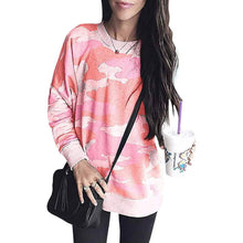 Load image into Gallery viewer, Women's Camouflage Print Casual Leopard Pullover Long Sleeve Sweatshirts
