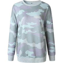 Load image into Gallery viewer, Women's Camouflage Print Casual Leopard Pullover Long Sleeve Sweatshirts
