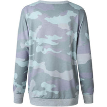Load image into Gallery viewer, Women's Camouflage Print Casual Leopard Pullover Long Sleeve Sweatshirts
