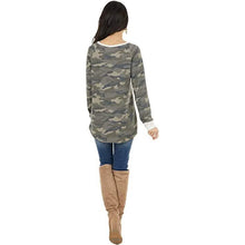 Load image into Gallery viewer, Women's Camouflage Print Casual Leopard Pullover Long Sleeve Sweatshirts
