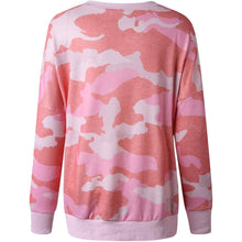 Load image into Gallery viewer, Women's Camouflage Print Casual Leopard Pullover Long Sleeve Sweatshirts
