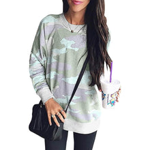 Load image into Gallery viewer, Women's Camouflage Print Casual Leopard Pullover Long Sleeve Sweatshirts
