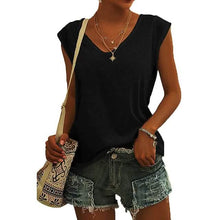 Load image into Gallery viewer, Women's Cap Sleeve T-Shirt Casual Loose Fit Tank Top
