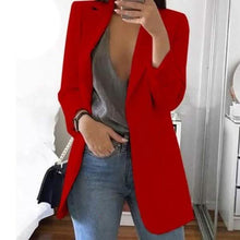 Load image into Gallery viewer, Womens Cardigan Jackets Open Front Solid Color Casual Oversized Long Blazer
