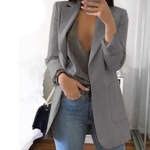 Load image into Gallery viewer, Womens Cardigan Jackets Open Front Solid Color Casual Oversized Long Blazer

