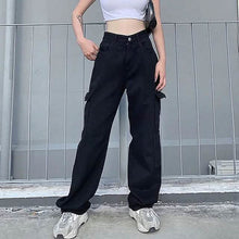 Load image into Gallery viewer, Women's Cargo Trouser Mid Waist Pants

