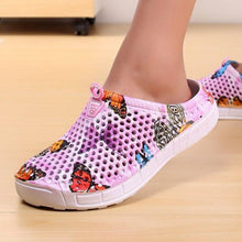 将图片加载到图库查看器，Womens Casual Clogs Breathable Beach Sandals Valentine Slippers Summer Slip On Women Flip Flops Shoes Sandals Quick Drying Slippers Walking Lightweight Rain Beach Summer Pool Water Shoes
