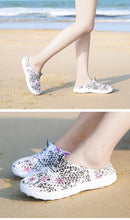 将图片加载到图库查看器，Womens Casual Clogs Breathable Beach Sandals Valentine Slippers Summer Slip On Women Flip Flops Shoes Sandals Quick Drying Slippers Walking Lightweight Rain Beach Summer Pool Water Shoes
