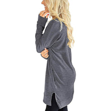 Load image into Gallery viewer, Womens Casual Long Sleeves Solid V-Neck Tunics Shirt Tops with Pockets
