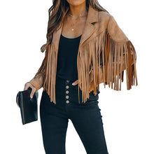 Load image into Gallery viewer, Women's Chic Cropped Tassel Jacket
