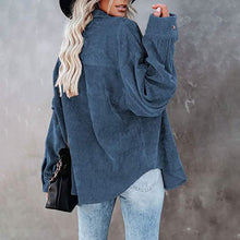 Load image into Gallery viewer, Women's Corduroy Shirts Casual Long Sleeve Top
