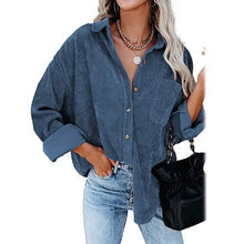 Load image into Gallery viewer, Women's Corduroy Shirts Casual Long Sleeve Top

