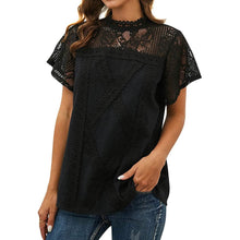 Load image into Gallery viewer, Women's Cute Lace Shirt Top T-Shirt
