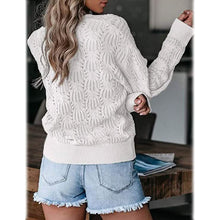 Load image into Gallery viewer, Women's Deep V Neck Long Sleeve Crochet Tops
