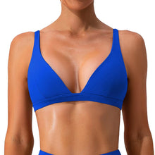 Load image into Gallery viewer, Women's Deep V-Neck U-Shaped Back Sports Bra
