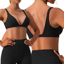 Load image into Gallery viewer, Women's Deep V-Neck U-Shaped Back Sports Bra
