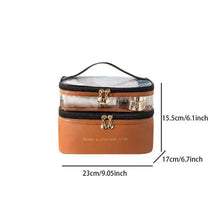 Load image into Gallery viewer, Women's Double Layer Makeup Bag

