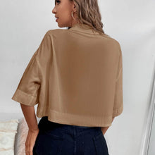 Load image into Gallery viewer, Women's Drop Shoulder Patch Pocket Shirt
