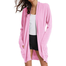 Load image into Gallery viewer, Women's Essential Solid Open Front Long Knited Cardigan Sweater
