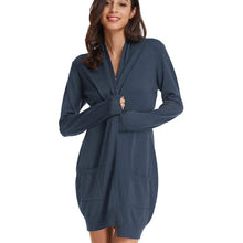 Load image into Gallery viewer, Women's Essential Solid Open Front Long Knited Cardigan Sweater
