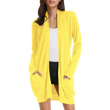 Load image into Gallery viewer, Women's Essential Solid Open Front Long Knited Cardigan Sweater
