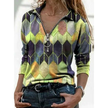 Load image into Gallery viewer, Women's Everyday V Neck Printed Long Sleeves
