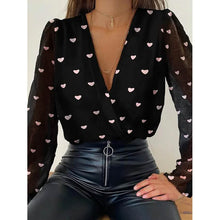 Load image into Gallery viewer, Women's Eyelet Top Lace V Neck Basic Tops Slim
