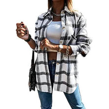 将图片加载到图库查看器，Women's Fall Clothes Plaid  Jacket Long Sleeve
