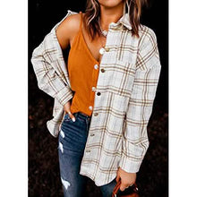 将图片加载到图库查看器，Women's Fall Clothes Plaid  Jacket Long Sleeve

