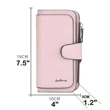 Load image into Gallery viewer, Women's Fashion Faux Leather Wallet with Card Slots &amp; ID Window
