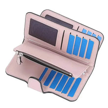 Load image into Gallery viewer, Women's Fashion Faux Leather Wallet with Card Slots &amp; ID Window
