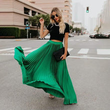 将图片加载到图库查看器，Women's Fashion Long Summer Swing Pleated Skirt
