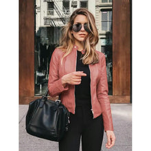 Load image into Gallery viewer, Women's Faux Leather Jacket
