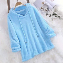 Load image into Gallery viewer, Women's Fleece Hoodie Solid Color Long Sleeve Sweatshirt
