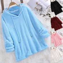 Load image into Gallery viewer, Women's Fleece Hoodie Solid Color Long Sleeve Sweatshirt
