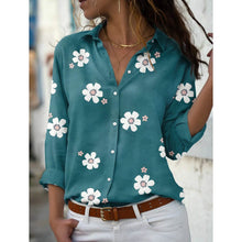Load image into Gallery viewer, Women's Floral Button Themed Shirt Top
