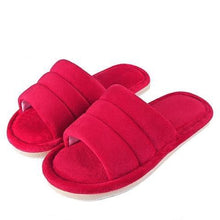 Load image into Gallery viewer, Womens Fur Slippers Winter Shoes Home Slippers Plush Women Indoor Warm Fluffy Cotton Shoes Women's Fuzzy House Memory Foam Slippers Furry Faux Fur Lined Bedroom Shoes
