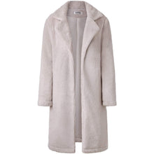Load image into Gallery viewer, Women's Fuzzy Fleece Lapel Open Front Long Cardigan Coat
