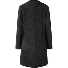 Load image into Gallery viewer, Women's Fuzzy Fleece Lapel Open Front Long Cardigan Coat
