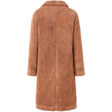 Load image into Gallery viewer, Women's Fuzzy Fleece Lapel Open Front Long Cardigan Coat
