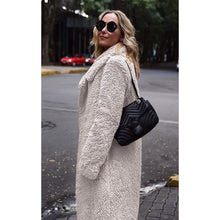 Load image into Gallery viewer, Women's Fuzzy Fleece Lapel Open Front Long Cardigan Coat
